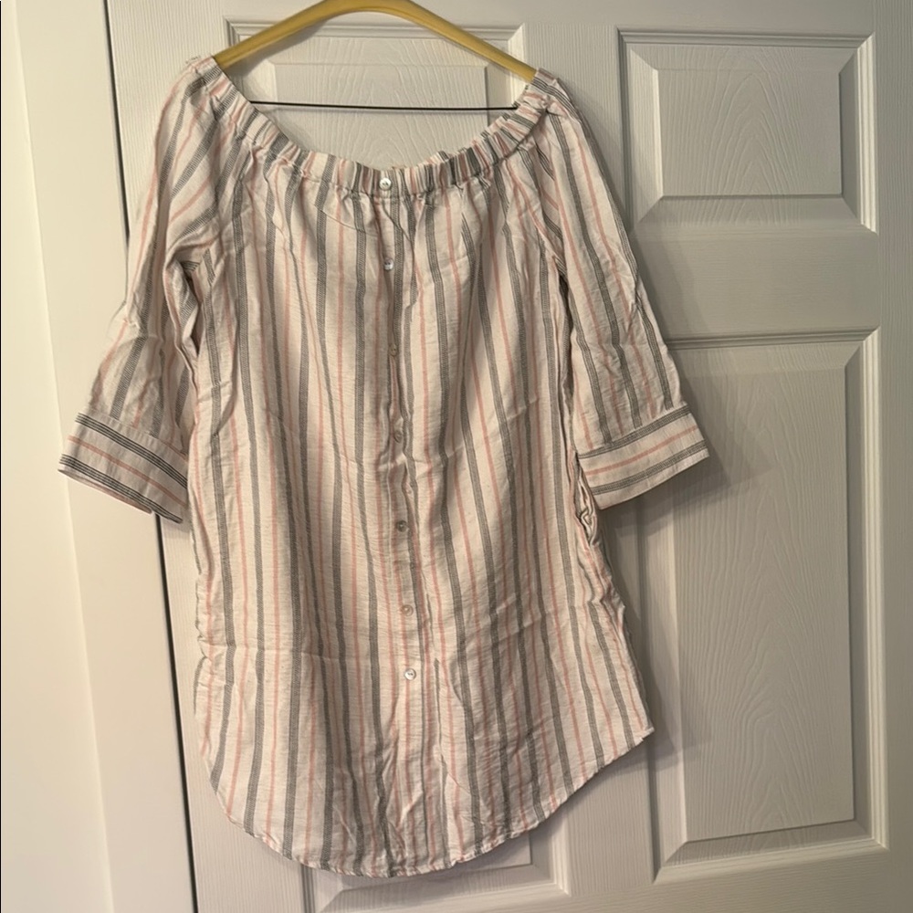Striped Off-Shoulder Women's mini Dress